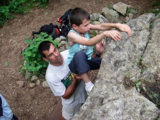 Descubrimiento de la escalada para niños 